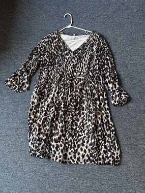 Emma & Michele Neutral Leopard Print Top - Black, Brown, Cream, Purple